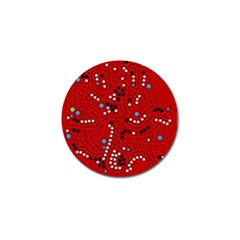 Red Fantasy Golf Ball Marker