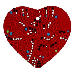 Red Fantasy Heart Ornament (2 Sides)