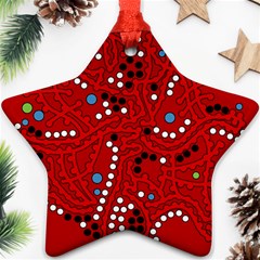 Red Fantasy Star Ornament (two Sides) 