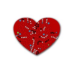 Red Fantasy Rubber Coaster (heart) 