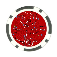 Red Fantasy Poker Chip Card Guards (10 Pack) 