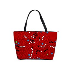 Red Fantasy Shoulder Handbags by Valentinaart