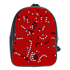 Red Fantasy School Bags(large)  by Valentinaart