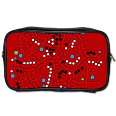 Red Fantasy Toiletries Bags 2-side by Valentinaart