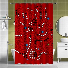 Red Fantasy Shower Curtain 48  X 72  (small) 