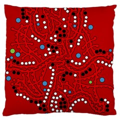 Red Fantasy Large Cushion Case (one Side)