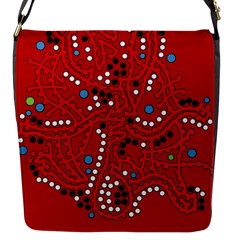 Red Fantasy Flap Messenger Bag (s) by Valentinaart