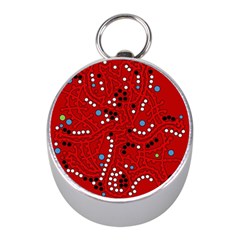 Red Fantasy Mini Silver Compasses