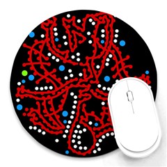 Red Fantasy 2 Round Mousepads