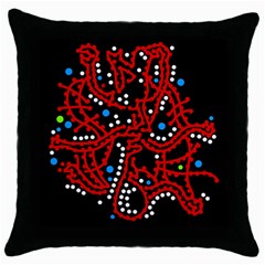 Red Fantasy 2 Throw Pillow Case (black)