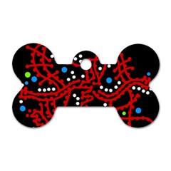 Red Fantasy 2 Dog Tag Bone (two Sides)