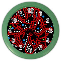 Red Fantasy 2 Color Wall Clocks