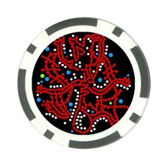 Red Fantasy 2 Poker Chip Card Guards (10 Pack) 