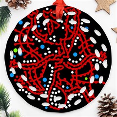 Red Fantasy 2 Ornament (round Filigree) 