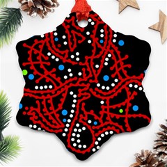 Red Fantasy 2 Snowflake Ornament (2-side)