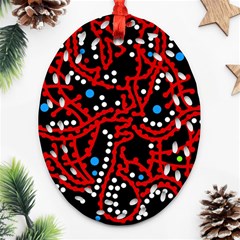 Red Fantasy 2 Ornament (oval Filigree) 