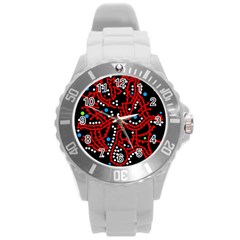 Red Fantasy 2 Round Plastic Sport Watch (l)