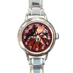 Gemini Tribal Twins Round Italian Charm Watch