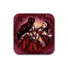 Gemini Tribal Twins Rubber Coaster (square) 