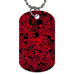 Red Emotion Dog Tag (two Sides) by Valentinaart