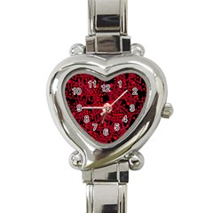 Red Emotion Heart Italian Charm Watch by Valentinaart