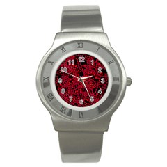 Red Emotion Stainless Steel Watch by Valentinaart