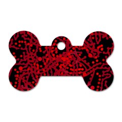 Red Emotion Dog Tag Bone (one Side) by Valentinaart