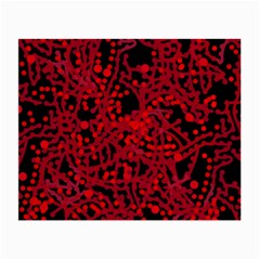 Red Emotion Small Glasses Cloth (2-side) by Valentinaart