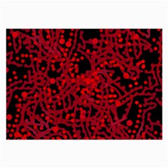 Red Emotion Large Glasses Cloth (2-side) by Valentinaart