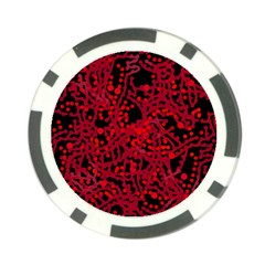 Red Emotion Poker Chip Card Guards by Valentinaart