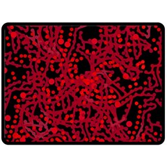 Red Emotion Fleece Blanket (large)  by Valentinaart