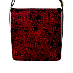 Red Emotion Flap Messenger Bag (l)  by Valentinaart