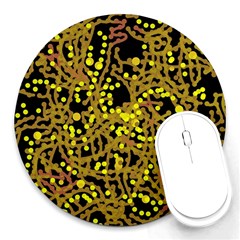 Yellow Emotions Round Mousepads