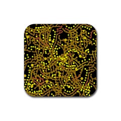 Yellow Emotions Rubber Coaster (square) 