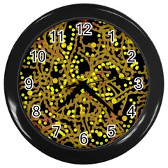 Yellow Emotions Wall Clocks (black)