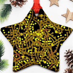 Yellow Emotions Star Ornament (two Sides)  by Valentinaart