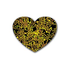 Yellow Emotions Rubber Coaster (heart) 