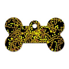 Yellow Emotions Dog Tag Bone (one Side)