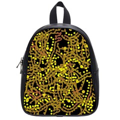 Yellow Emotions School Bags (small)  by Valentinaart