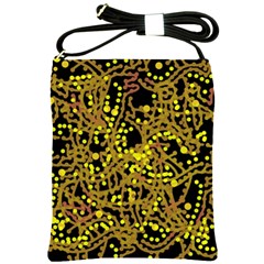 Yellow Emotions Shoulder Sling Bags by Valentinaart