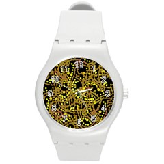 Yellow Emotions Round Plastic Sport Watch (m) by Valentinaart