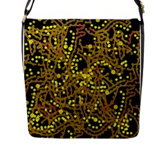 Yellow Emotions Flap Messenger Bag (l)  by Valentinaart