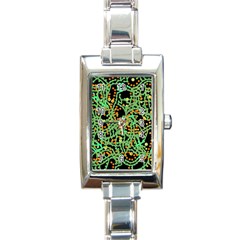 Green Emotions Rectangle Italian Charm Watch