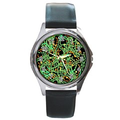 Green Emotions Round Metal Watch