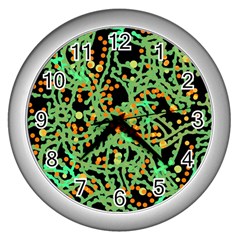 Green Emotions Wall Clocks (silver) 