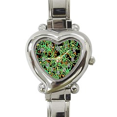 Green Emotions Heart Italian Charm Watch