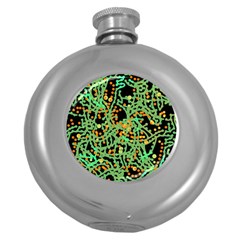 Green Emotions Round Hip Flask (5 Oz) by Valentinaart