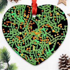 Green Emotions Heart Ornament (2 Sides)