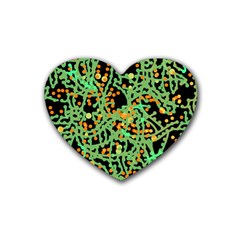 Green Emotions Heart Coaster (4 Pack)  by Valentinaart