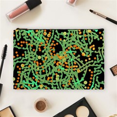 Green Emotions Cosmetic Bag (large)  by Valentinaart